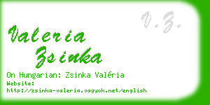 valeria zsinka business card