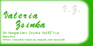 valeria zsinka business card